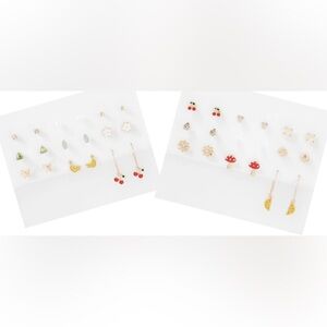 NWT!! 18 Pair American Eagle Fruit Hoop & Stud Earrings